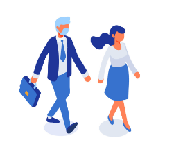 歩いている人達